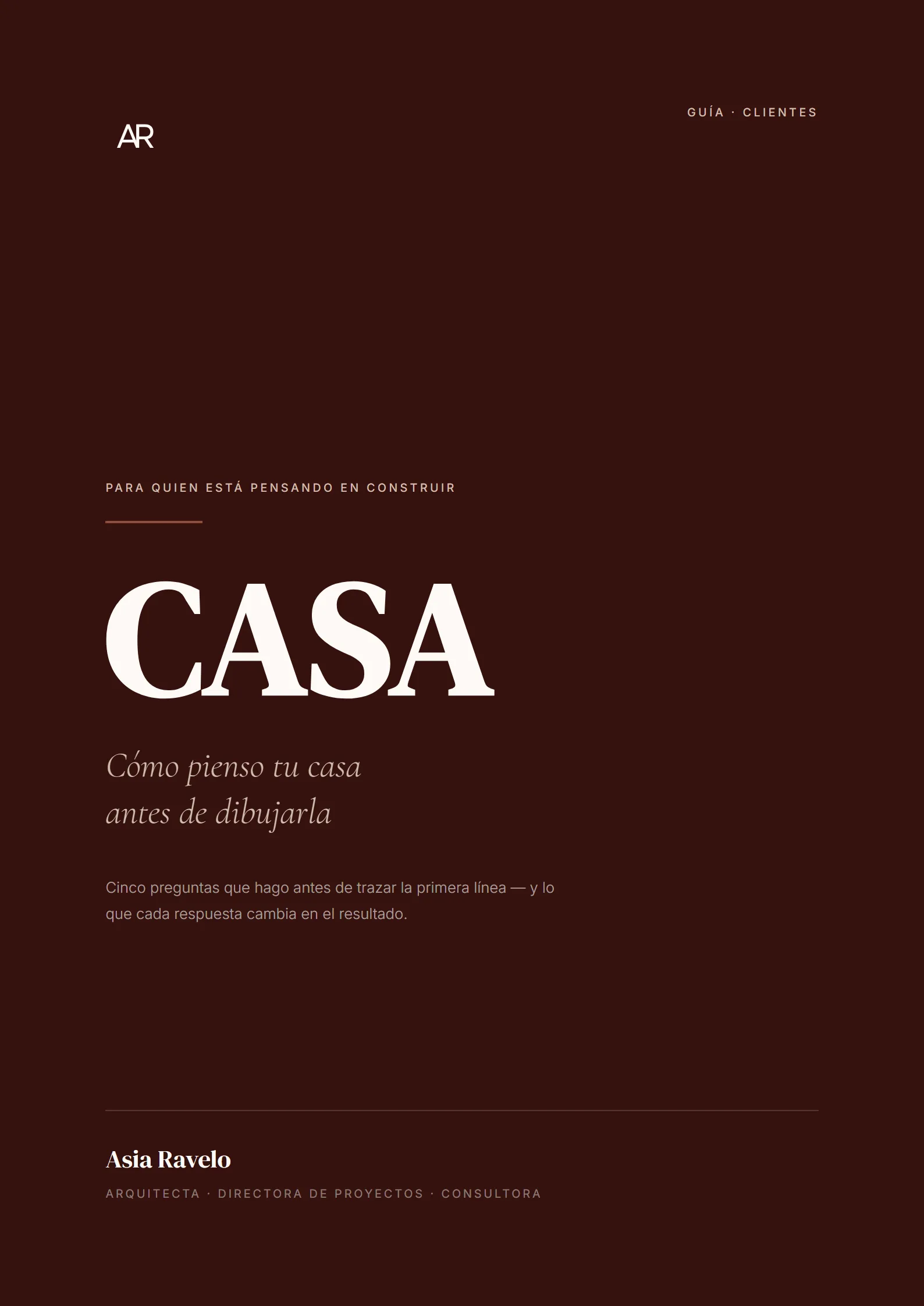 Portada de la guía CASA